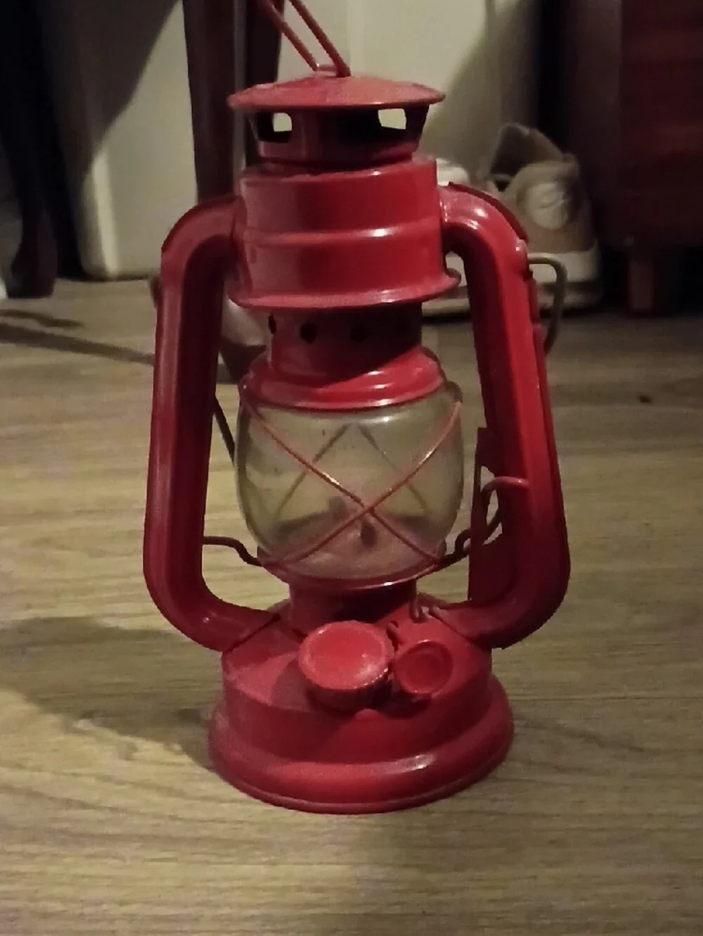 Red Vintage-Style Metal Lantern - Home Accents